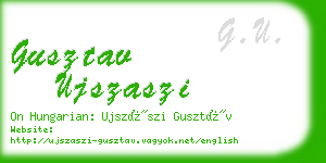 gusztav ujszaszi business card